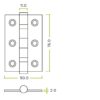 Zoo Hardware Door Hinges Stainless Steel Ball Bearing Grade 7 Certifire UKCA/CE 76mm Polished Stainless Steel