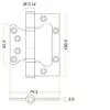 Zoo Hardware Flush / Interleaf Hinge Pair - CE/UKCA - Grade 11 - Matt Black ZHSSFH-243S-MB