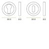 Zoo Hardware ZPA002-CP Escutcheon Standard Profile (50mm Dia.) Polished Chrome