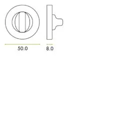 Zoo Hardware ZPA004-MB Turn & Release on Round Rose Black
