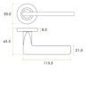 Zoo Hardware ZPA010-MB Leon Door Handle on Rose Black