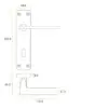 Zoo Hardware ZPA011-SC Leon Door Handle on Lock Backplate Satin Chrome