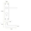 Zoo Hardware ZPA011EP-CP Leon Door Handle on Euro Backplate Polished Chrome