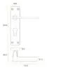 Zoo Hardware ZPA011EP-CP Leon Door Handle on Euro Backplate Polished Chrome