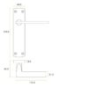 Zoo Hardware ZPA012-SC Leon Door Handle on Latch Backplate Satin Chrome
