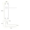 Zoo Hardware ZPA012-CP Leon Door Handle on Latch Backplate Polished Chrome