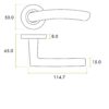 Zoo Hardware ZPA020-SC Santiago Door Handle on Rose Satin Chrome