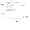 Zoo Hardware ZPA020-CP Santiago Door Handle on Rose Polished Chrome