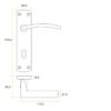 Zoo Hardware ZPA031-MB Toledo Door Handle on Lock Backplate Black