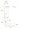 Zoo Hardware ZPA031-CP Toledo Door Handle on Lock Backplate Polished Chrome