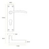 Zoo Hardware ZPA031EP-CP Toledo Door Handle on Euro Backplate Polished Chrome
