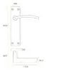 Zoo Hardware ZPA032-SC Toledo Door Handle on Latch Backplate Satin Chrome