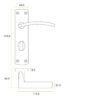 Zoo Hardware ZPA033-MB Toledo Door Handle on Bathroom Backplate Black