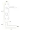 Zoo Hardware ZPA033-CP Toledo Door Handle on Bathroom Backplate Polished Chrome