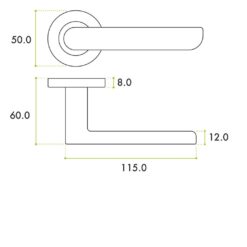 Zoo Hardware ZPA040-MB Valencia Door Handle on Rose Black