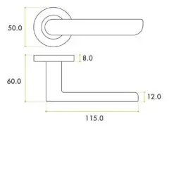 Zoo Hardware ZPA040-MB Valencia Door Handle on Rose Black