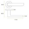 Zoo Hardware ZPA040-CP Valencia Door Handle on Rose Polished Chrome