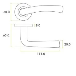 Zoo Hardware ZPA050-CP Seville Door Handle on Rose Polished Chrome