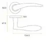 Zoo Hardware ZPA070-CP Merida Door Handle on Rose