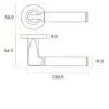 Zoo Hardware ZPA090-SC Bilbao Door Handle on Rose Satin Chrome
