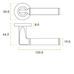 Zoo Hardware ZPA090-SC Bilbao Door Handle on Rose Satin Chrome