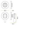 Zoo Hardware Disabled Turn and HEX Release with Indicator on 52mm rose- Screw On Cover - 5mm spindle - Grade 304 ZPS006ISS-HEX