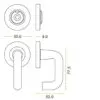 Zoo Hardware Disabled RTD Turn and HEX Release with Indicator on 52mm rose- Screw On Cover - 5mm spindle - Grade 304 ZPS007ISS-HEX