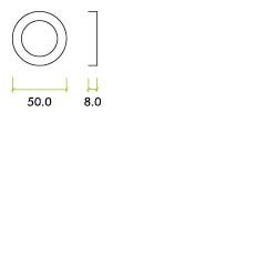 Zoo Hardware ZPZ001-FSB Escutcheon Euro-Profile (50mm Dia.) Pvd Satin Brass