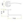 Zoo Hardware ZPZ050-TRG Siena Door Handle - Screw On Rose - Tuscan Rose Gold