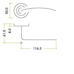 Zoo Hardware ZPZ050-FSB Siena Door Handle - Screw On Rose - Favo Satin Brass