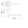 Zoo Hardware ZPZ070-ETB Venice Door Handle - Screw On Rose Pvd Bronze