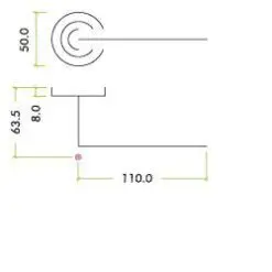 Zoo Hardware ZPZ070-ETB Venice Door Handle - Screw On Rose Pvd Bronze