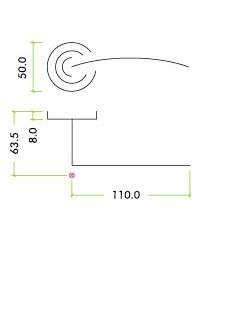 Zoo Hardware ZPZ080-FSB Amalfi Door Handle - Screw On Rose Pvd Satin Brass