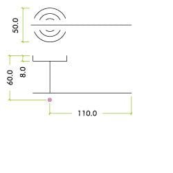 Zoo Hardware ZPZ090-FSB Lucca Door Handle - Screw On Rose Pvd Satin Brass