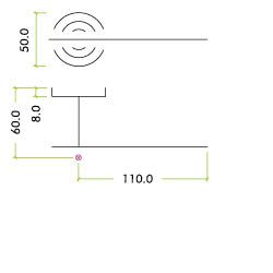 Zoo Hardware ZPZ090-ETB Lucca Door Handle - Screw On rose Pvd Bronze