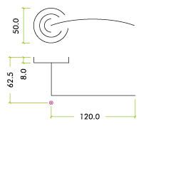 Zoo Hardware ZPZ100-OMB Adria Door Handle on round rose Matt Black