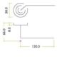 Zoo Hardware ZPZ120-FSB Venus Door Handle on round rose Pvd Satin Brass