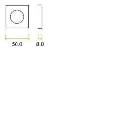 Zoo Hardware ZPZSQ001-FSB Square Escutcheon - Euro Profile Pvd Satin Brass