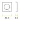 Zoo Hardware ZPZSQ004-TRG Turn & Release - on Square rose Rose Gold