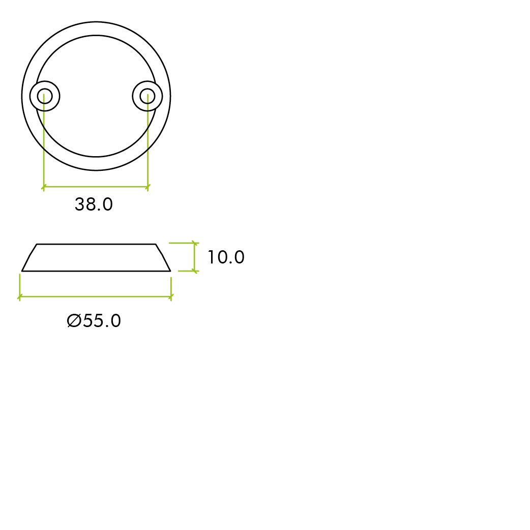 Zoo Hardware ZS-AL000 Anti Ligature Escutcheon - No Keyhole (Blind) - Satin St. Steel