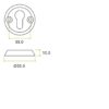 Zoo Hardware ZS-AL001 Anti Ligature Escutcheon - Euro Profile - Satin St. Steel