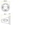 Zoo Hardware ZS-AL010-010 Anti Ligature knob on Rose - Int & Ext - Satin St Steel