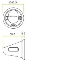 Zoo Hardware ZS-AL010-010 Anti Ligature knob on Rose - Int & Ext - Satin St Steel