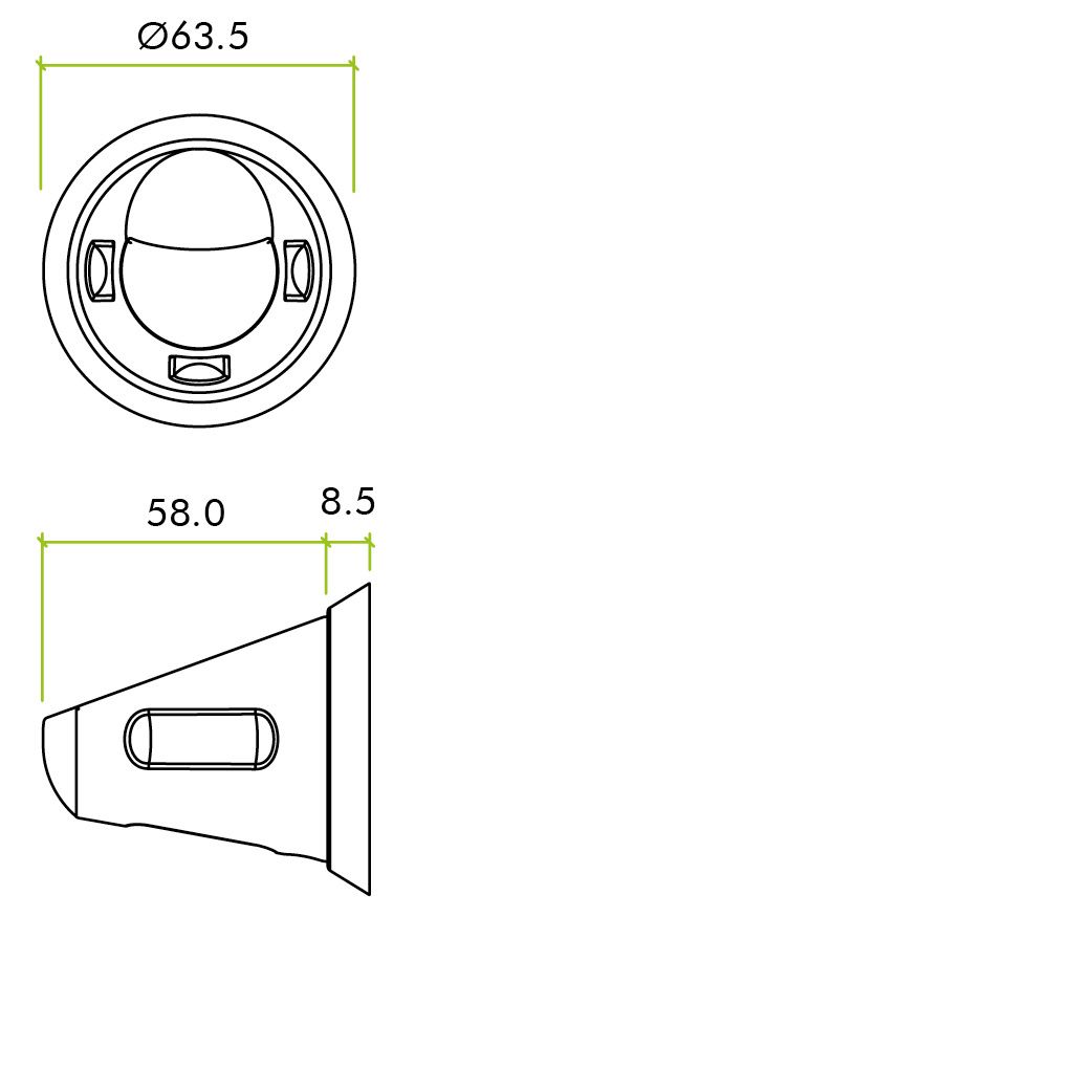 Zoo Hardware ZS-AL010-010 Anti Ligature knob on Rose - Int & Ext - Satin St Steel