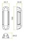 Zoo Hardware ZS-ALP100GS-SSS Anti Ligature Pull Handle 100mm CTC (150mm) Back to Back Fix - Satin St. Steel - Half Set