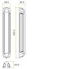 Zoo Hardware ZS-ALP250GS-SSS Anti Ligature Pull Handle 250mm CTC (280mm) Back to Back Fix - Satin St. Steel - Half Set