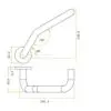 Zoo Hardware ZS-SSHF130-SSS Cranked Return To Door Door Handle on 53mm x 6.5mm Sprung Rose Satin Stainless Steel