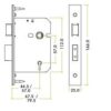 Zoo Hardware ZUKS576PVDKA 5 Lever Sash Lock - 76mm C/W PVD Forend and Strike - Keyed Alike