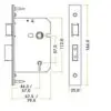 Zoo Hardware ZUKS576PVDKA 5 Lever Sash Lock - 76mm C/W PVD Forend and Strike - Keyed Alike