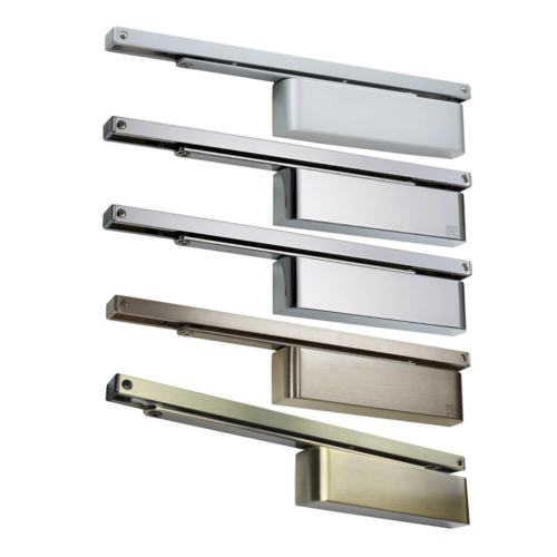 Rutland TS.11204 Door Closer EN 2-4 Cam Action Door Closer c/w Semi-radius cover & Slidearm Satin Nickel